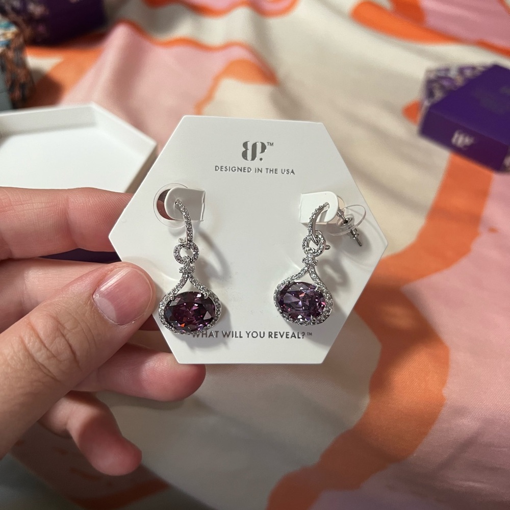 Elegant Amethyst Drop Earrings